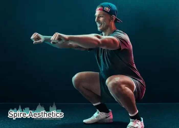 Image of man build leg muscle Birmingham through exercise