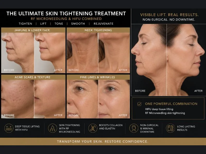 Results of combined treatment for the ultimate skin tightening treatment Birmingham